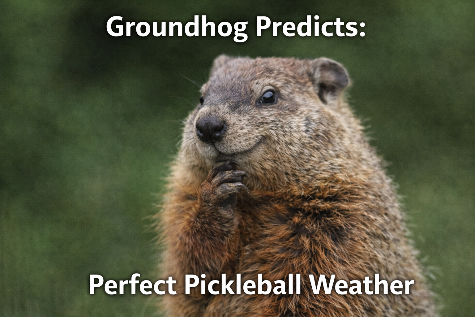 Groundhog predicts perfect pickleball weather